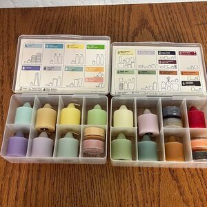 Partylite 2 Boxes Votive & Tea Sampler Candles Herbal & Woodsy fruits & citrus